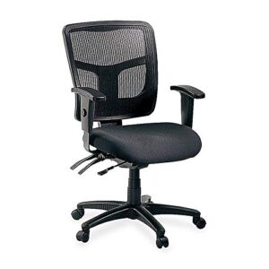 Lorell Ergomesh Chair, Mesh Back/Black Fabric Seat