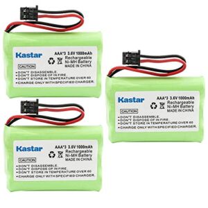 Kastar 3-Pack AAAX3 3.6V MSM 1000mAh Ni-MH Rechargeable Battery for Uniden Cordless Phone BT-446 BT446 BP-446 BP446 BT-1005 BT1005 TRU8885 TRU8885-2 TRU88852 TRU8888 TRU9460 TRU9465 TRU9480 TCX-800