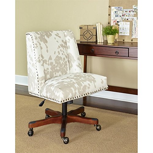 Riverbay Furniture Linen Cow Print Office Chair | The Storepaperoomates Retail Market - Fast Affordable Shopping