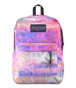 JanSport SuperBreak One School Backpack for Girls, Boys, Palm Paradise – Durable, Lightweight Bookbag for Teens with 1 Main Compartment, Front Utility Pocket with Built-in Organizer – Premium Backpack