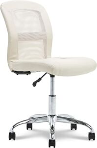 Serta Essentials Computer Chair, Inspiration Cream Faux Leather and Mesh