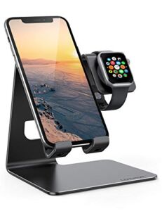 Lamicall Stand for Apple Watch Phone Holder 2 in 1 Desktop Stand Holder Charging Station Dock Compatible with Apple Watch SE Series 8/7/6/5/4/3/2 Ultra, and Phone 14 13 Plus Pro 12 Mini 11 XS Max X