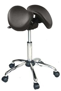 USA Patented Twin Tiltable Saddle Stool with Adjustable Seat Width and Center Gap
