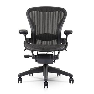 Herman Miller Classic Aeron Chair – Fully Adjustable, Carpet Casters, Size B (Open Box)