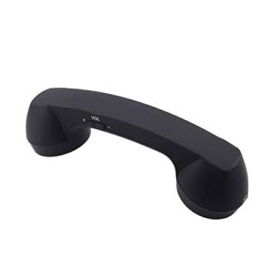 Wireless Retro Telephone Handset and Wire Radiation-Proof Handset Receivers Headphones for a Mobile Phone with Comfortable Call (Black)
