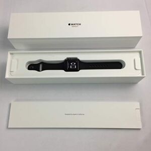 Apple Smart Watch 38mm Watch Series 3 – GPS – Space Gray Aluminum Case with Black Sport Band (OLD MODEL)