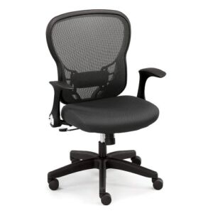 Black Mesh Office Chair with Memory Foam and Black Frame – NBF Signature Series Linear Collection