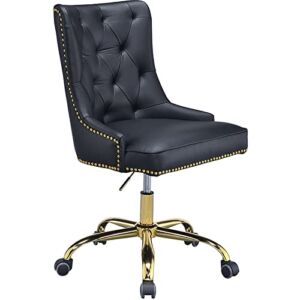 Acme Purlie Office Chair in Black PU & Gold