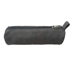 Enyuwlcm Heavy Canvas Stationery Stylish Simple Pencil Bag and Durable Compact Zipper Pencil Case Pouch 1 Pack Gray