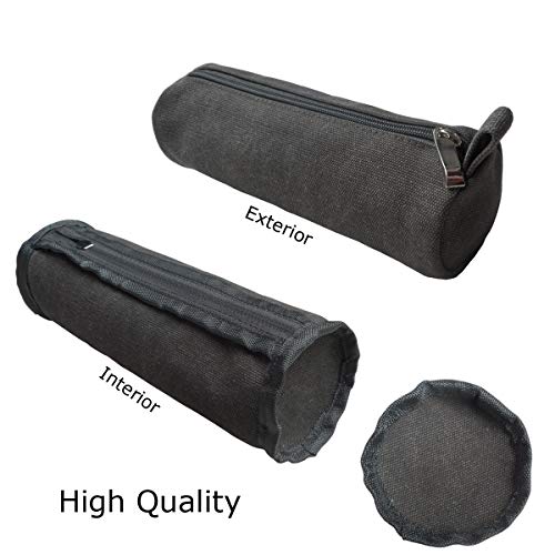 Enyuwlcm Heavy Canvas Stationery Stylish Simple Pencil Bag and Durable Compact Zipper Pencil Case Pouch 1 Pack Gray | The Storepaperoomates Retail Market - Fast Affordable Shopping