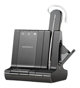 plantronics Savi W745 Wireless Office Headset System With Spare Battery (Renewed)