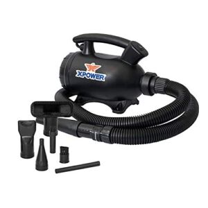 XPOWER A-5 Electric Air Duster for Dusting, Drying, Inflating, Blowing, Vacuuming, Car Detailing, Computer, Leaf Blowing, 100 CFM, 5 Nozzles + 2 Brushes, High Performance Motor, Eco-Friendly