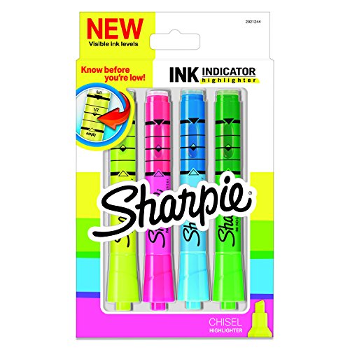 Sharpie Ink Indicator Tank Highlighters, Chisel Tip, Assorted Fluorescent, 4 Count (2021244) | The Storepaperoomates Retail Market - Fast Affordable Shopping