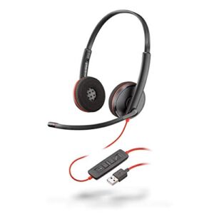 Plantronics – Blackwire 3220 – Wired Dual-Ear (Stereo) Headset with Boom Mic – USB-A to connect to your PC and/or Mac