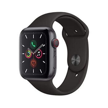 Apple Watch Series 5 (GPS + Cellular, 44MM) Space Gray Aluminum Case with Black Sport Band (Renewed) | The Storepaperoomates Retail Market - Fast Affordable Shopping