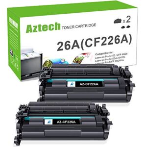 Aztech Compatible Toner Cartridge Replacement for HP 26A CF226A 26X CF226X Pro M402dn M402n M402dw Pro MFP M426fdw M426fdn M426dw Printer (Black 2-Pack)