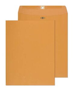 Clasp Envelopes – 10×13 Inch Brown Kraft Catalog Envelopes with Clasp Closure & Gummed Seal – 28lb Heavyweight Paper Envelopes for Home, Office, Business, Legal or School 15 Pack 10×13, Brown Kraft