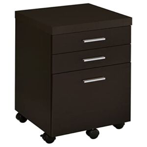 Coaster Home Furnishings CO- Skylar 3-drawer Mobile File Cabinet, Cappuccino