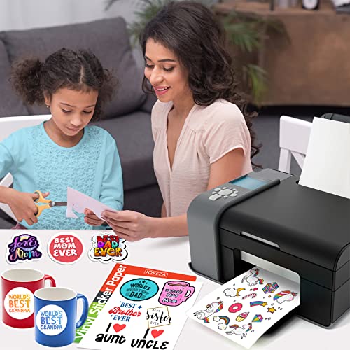 JOYEZA Premium Printable Vinyl Sticker Paper for Inkjet Printer – 25 Sheets Matte White Waterproof, Dries Quickly Vivid Colors, Holds Ink well- Tear Resistant – Inkjet & Laser Printer | The Storepaperoomates Retail Market - Fast Affordable Shopping