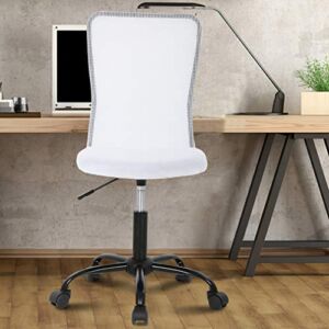 Ergonomic Office Chair Desk Chair Executive Chair with Back Support Mesh Rolling Swivel Computer Gaming Chair Modern Adjustable Height Task Works Office Chair for Women Men, White