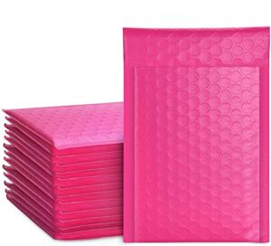 Metronic 4×8 Inch Bubble Mailer 50 Pack, Pink Bubble Mailers, Waterproof Self Seal Adhesive Shipping Bags, Cushioning Padded Envelopes for Shipping, Mailing, Packaging, Bulk #000