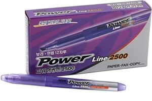 JAVAPEN rainbow pastel Highlighter brush Chisel Tip Pens (Fluorescent Purple, 12-Count)