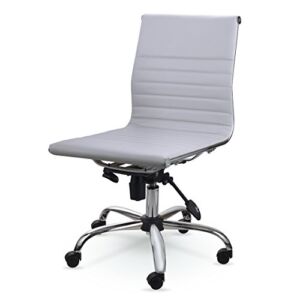 Winport Furniture Mid-Back Leather Conference Office Chair, White