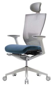 SIDIZ T50 Ergonomic Home Office Chair : High Performance, Adjustable Headrest, 2-Way Lumbar Support, 3-Way Armrest, Forward Tilt, Adjustable Seat Depth, Ventilated Mesh Back, Cushion Seat (Blue)