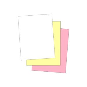 “Plain” Collated Color Paper (Not Carbonless) for Laser and Ink Jet Printers (Pack of 500 Sheets 3 Part)