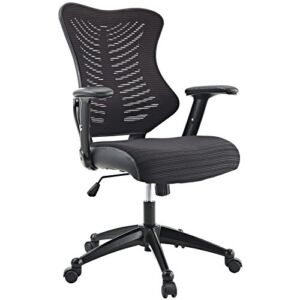 Modway EEI-209-BLK Clutch Ergonomic Mesh Computer Desk Office Chair in Black