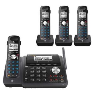 AT&T TL88102BK DECT 6.0 2-Line Expandable Cordless Phone with Answering System and Dual Caller ID/Call Waiting, 3 Handsets, Black