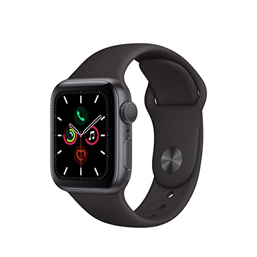 Apple Watch Series 5 (GPS, 44MM) – Space Gray Aluminum Case with Black Sport Band (Renewed) | The Storepaperoomates Retail Market - Fast Affordable Shopping