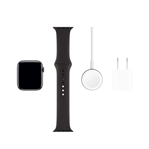 Apple Watch Series 5 (GPS, 44MM) – Space Gray Aluminum Case with Black Sport Band (Renewed) | The Storepaperoomates Retail Market - Fast Affordable Shopping
