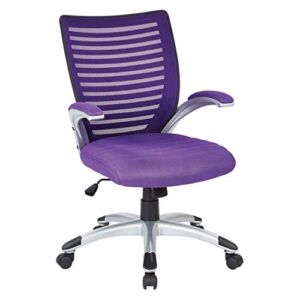 Work Smart Mesh Seat and Screen Back Managers Chair, Purple