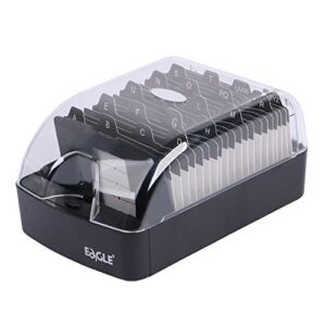 Eagle Business Card Holder Case Box Plastic Push-Button Storage up to 350 Cards