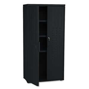 Iceberg 92551 Officeworks Resin Storage Cabinet, 33W X 18D X 66H, Black