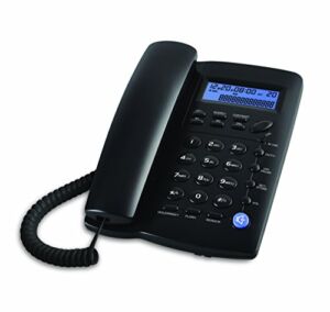 Ornin Y043 Corded Telephone with Speaker, Display, Desk Phone Only (Black)