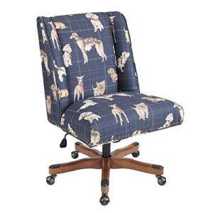 Linon Home Décor Products Linon Clayton Navy Dog Adjustable Office Chair.