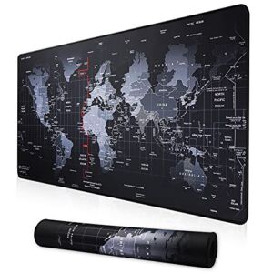 Cmhoo XXL Professional Large Mouse Pad & Computer Game Mouse Mat (35.4×15.7×0.1IN, Map) (90*40 Map)