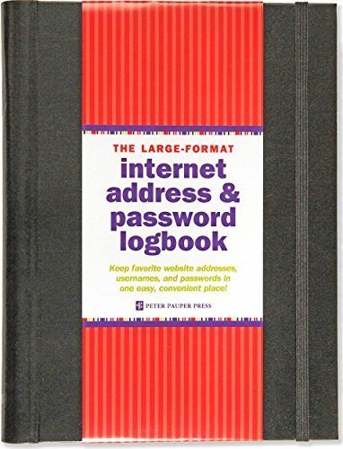 Large-Format Internet Address & Password Logbook by Peter Pauper Press (2014-08-05) | The Storepaperoomates Retail Market - Fast Affordable Shopping