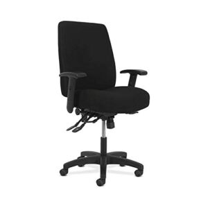 HON Network High-Back Task Chair – Computer Chair for Office Desk, Black Fabric (HVL283)