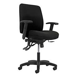HON Network Mid-Back Task Chair – Asynchronous Computer Chair for Office Desk, Black Fabric (HVL282.A2)