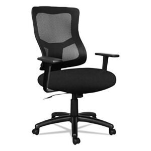Alera ALEELT4214F Elusion II Series 275 lbs. Capacity Mesh Mid-Back Swivel/Tilt Chair with Adjustable Arms – Black