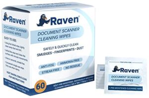 Document Scanner Cleaning Wipes – 60 Count Pack – by Raven Scanner
