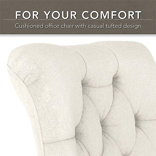 Bush Business Furniture Arden Lane Mid Back Tufted Office Chair, Cream Fabric | The Storepaperoomates Retail Market - Fast Affordable Shopping
