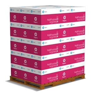 HP Papers Printer Paper, 8.5 x 11 paper, Multipurpose 20 lb – 96 Bright , 40 Cases – 1 Pallet -200,000 Sheets, Loading Dock Delivery, Made in USA – FSC Certified, 112000P
