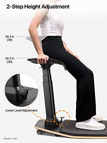 OCOMMO Standing Desk Chair with Adjustable Height and Anti-Fatigue Mat for Standing, Leaning, Perching, and Sitting, Ergonomic Stool for Support, Standup Leaning Chair for Standing Desk | The Storepaperoomates Retail Market - Fast Affordable Shopping