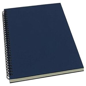 YUREE Spiral Notebook/Spiral Journal Lined, B5 Hard Kraft Cover Wire Bound Notebook Ruled, 70 Sheets (140 Pages), 10.5″ x 7.3″, Blue