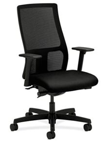 HON Ignition Series Mid-Back Work Chair – Mesh Computer Chair for Office Desk, Black (HIWM2)