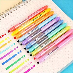 Erasable Highlighters, Double Head Smooth Writing Highlighters Assorted Colors Chisel Tip Highlighter Markers, Double-end Erasable Highlighter Pen Markers